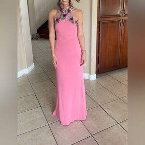 Oscar De La Renta Dahlia Embellished Gown